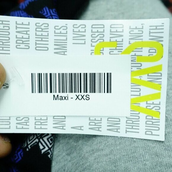 NWT Lularoe maxi skirt women's size small XXS black blue floral print stretch‎ - Picture 5 of 6